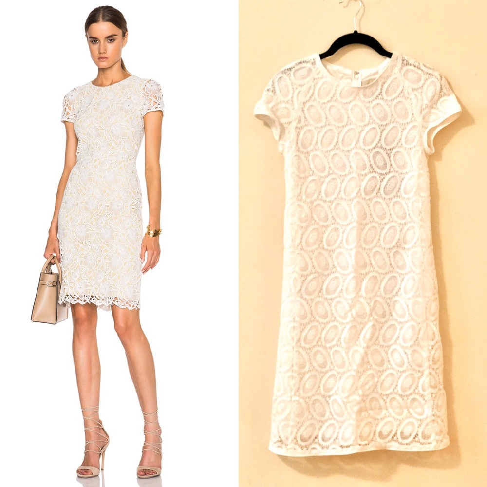 {Burberry} Eyelet Shift Dress